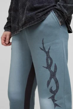 Tall Relaxed Fit Flare Spray Wash Graphic Jogger