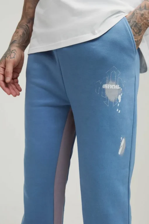Tall Relaxed Man Paint Splatter Flare Jogger