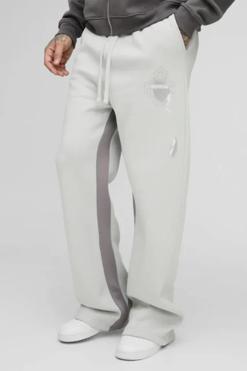 Tall Relaxed Man Paint Splatter Flare Jogger