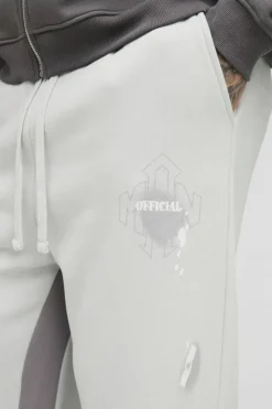 Tall Relaxed Man Paint Splatter Flare Jogger
