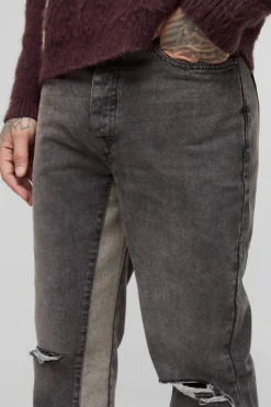Tall Relaxed Rigid Flare Knee Rip Jeans