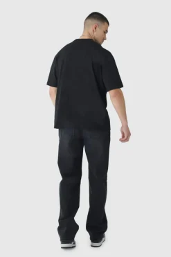 Tall Relaxed Ripped Let Down Hem Jeans With Extended Drawcords