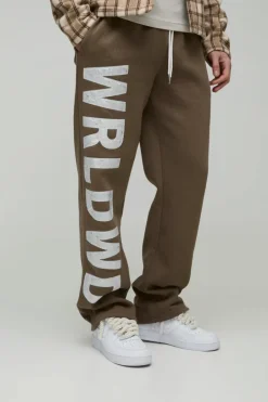 Tall Relaxed Satin Applique WRLDWD Jogger