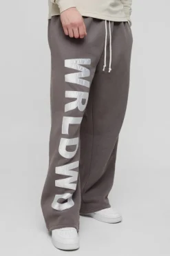 Tall Relaxed Satin Applique WRLDWD Jogger