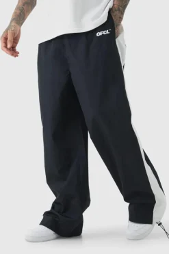 Tall Side Panel Track Pants in Black