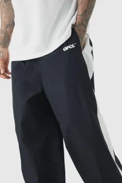 Tall Side Panel Track Pants in Black