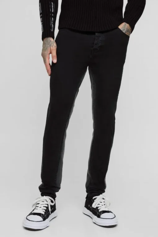 Tall Skinny Fit Contrast Gusset Trousers