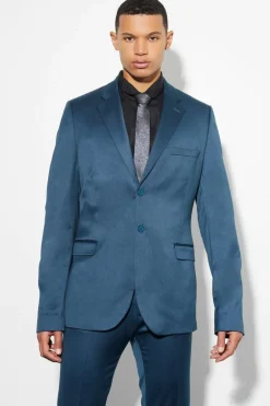 Tall Skinny Satin Suit Jacket