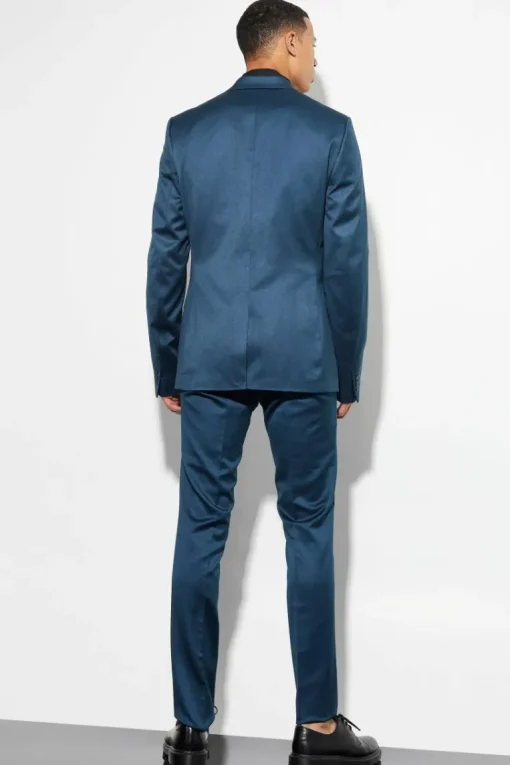 Tall Skinny Satin Suit Jacket
