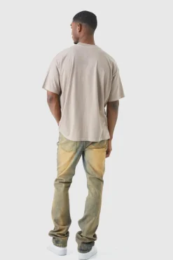 Tall Slim Flare Stretch Multi Rip & Repair Jeans