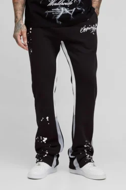 Tall Slim Stacked Flare Jogger With Gusset Panel