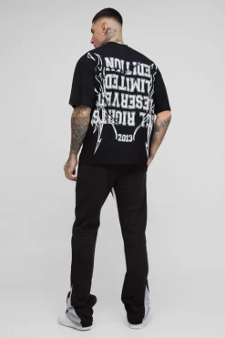 Tall Slim Stacked Flare Jogger With Gusset Panel