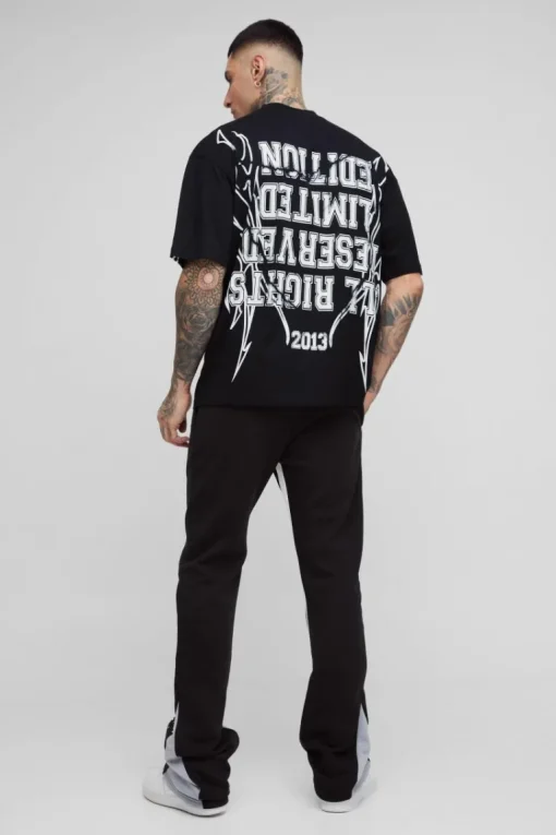 Tall Slim Stacked Flare Jogger With Gusset Panel