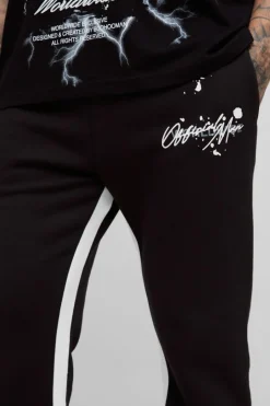 Tall Slim Stacked Flare Jogger With Gusset Panel
