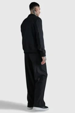 Tall Smart Bomber and Trouser Set in Black