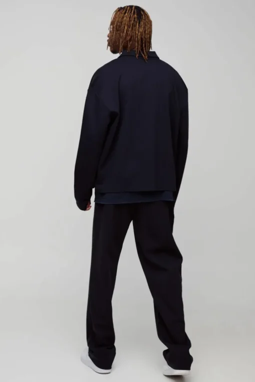 Tall Smart Interlock De Bossed Zip Up Overshirt
