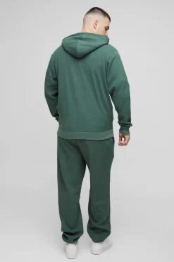 Tall Spray Wash Waffle Graphic Hooded Tracksuit