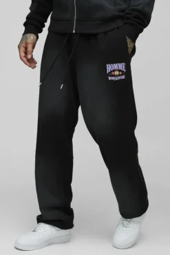Tall Spray Wash Waffle Graphic Oversized Jogger