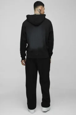 Tall Spray Wash Waffle Graphic Oversized Jogger