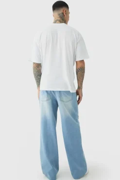 Tall Star Applique Baggy Fit Jeans