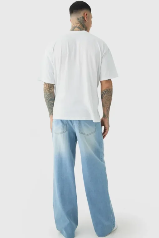 Tall Star Applique Baggy Fit Jeans
