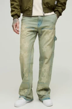 Tall Star Applique Gusset Detail Carpenter Jeans