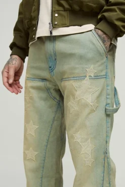 Tall Star Applique Gusset Detail Carpenter Jeans
