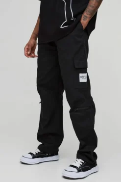 Tall Straight Leg Ankle Grazer Woven Tab Cargo Trouser