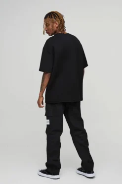 Tall Straight Leg Ankle Grazer Woven Tab Cargo Trouser