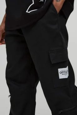 Tall Straight Leg Ankle Grazer Woven Tab Cargo Trouser