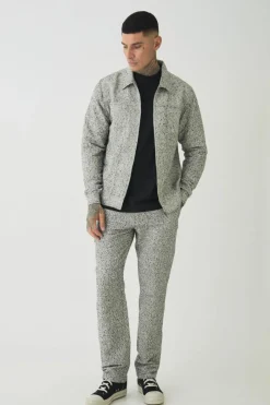 Tall Textured Harrington Jacket