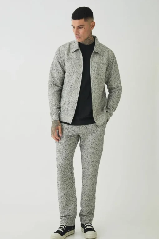 Tall Textured Harrington Jacket