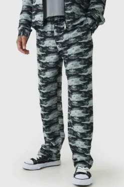Tall Textured Jacquard Relaxed Fit Trousers