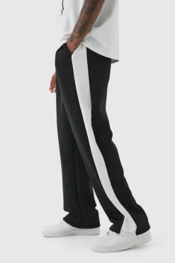 Tall Tricot Side Panel Embroidered Relaxed Fit Trousers