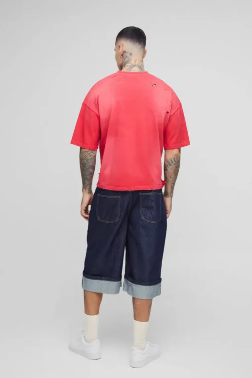 Tall Turn Up Parachute Jorts