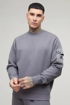 Tall Utility Pocket Jersey Sweatshirt