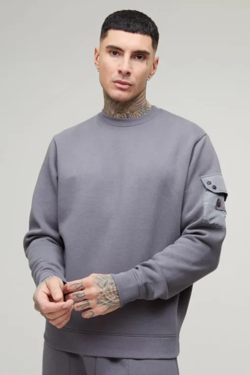 Tall Utility Pocket Jersey Sweatshirt