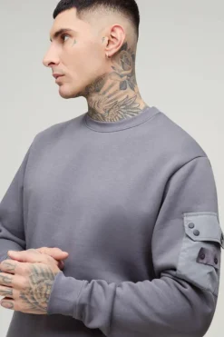 Tall Utility Pocket Jersey Sweatshirt