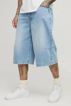 Tall Washed Distressed Hem Jorts