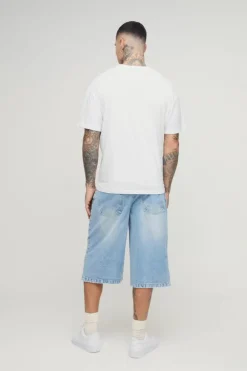 Tall Washed Distressed Hem Jorts