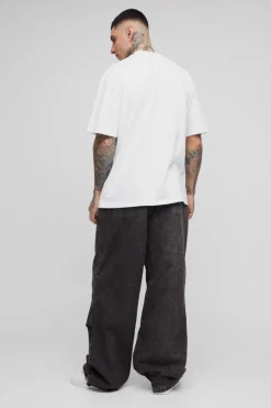 Tall Washed Ripstop Pleat Knee Parachute Pants