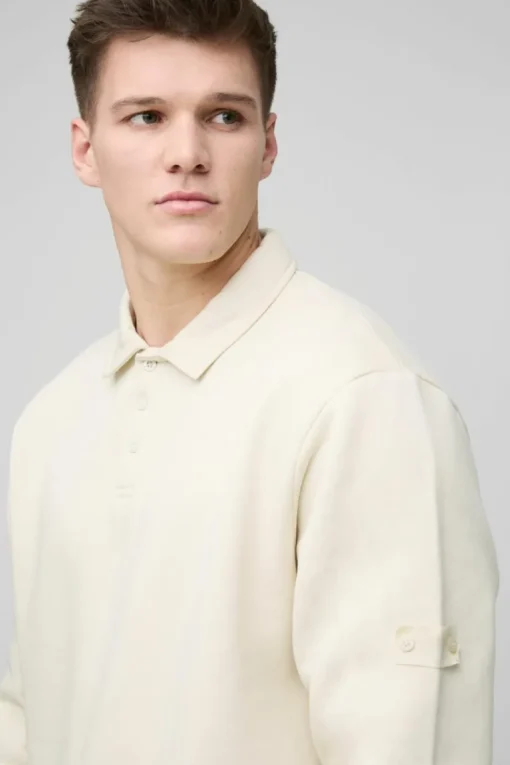 Tall Woven Tab Rugby Polo