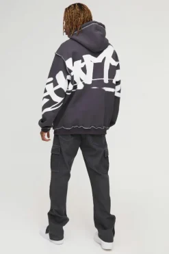 Tall Zip Hem Straight Fit Cargo Jeans