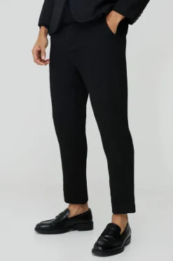 Tapered Boucle Suit Trouser