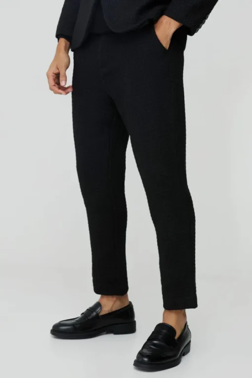 Tapered Boucle Suit Trouser