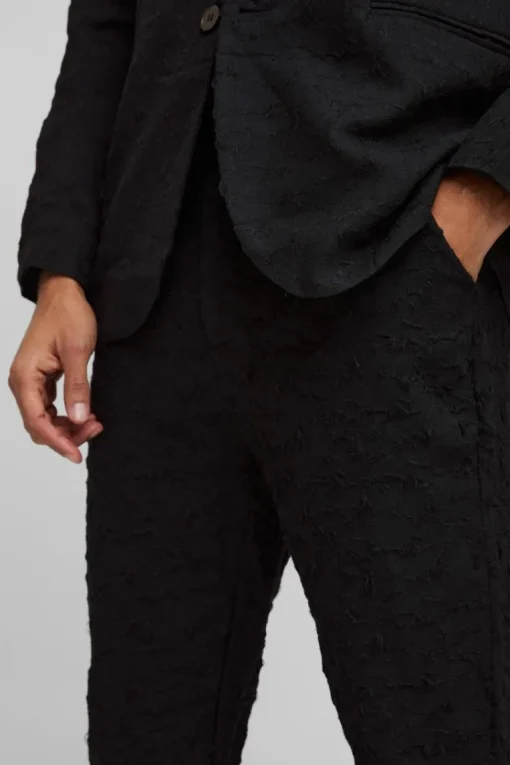 Tapered Fit Jacquard Textured Suit Trouser