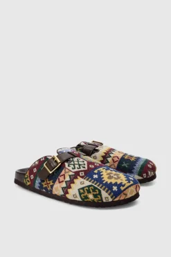 Tapestry Buckle Detail Mule