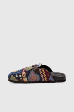 Tapestry Buckle Detail Mule