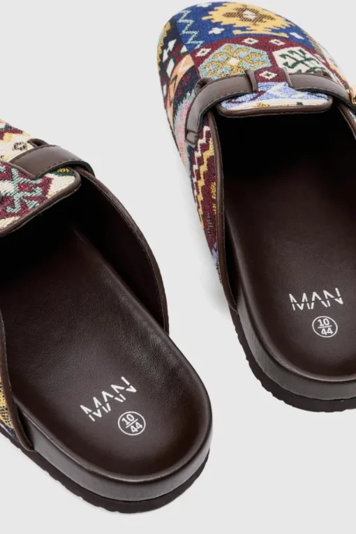 Tapestry Buckle Detail Mule