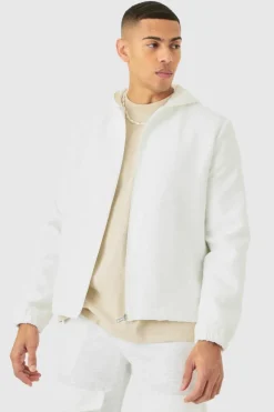 Textured Jacquard Smart Hooded Jacket